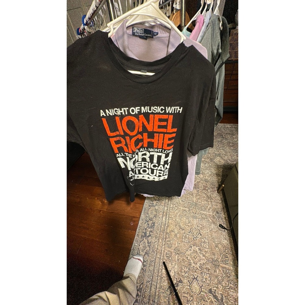 Lionel Richie 2014 Tour Shirt XXL All The Hits All Night Long Black Graphic Tee